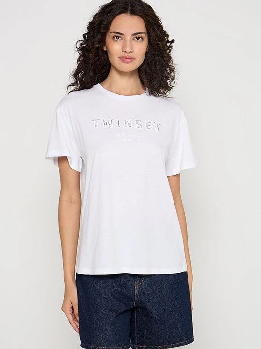 Zdjęcie produktu T-shirt z nadrukiem TWINSET biały
