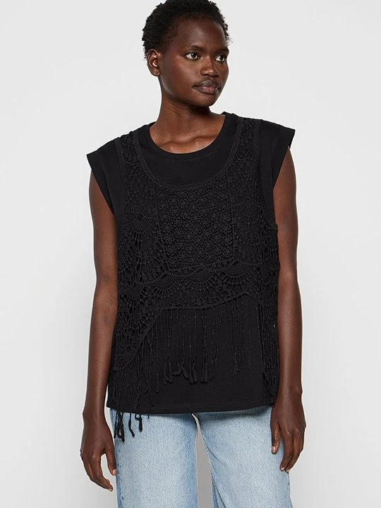 Zdjęcie produktu T-shirt z nadrukiem TWINSET czarny