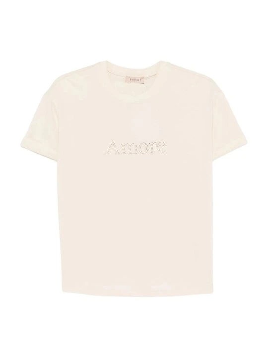 Zdjęcie produktu T-shirt basic TWINSET beżowy