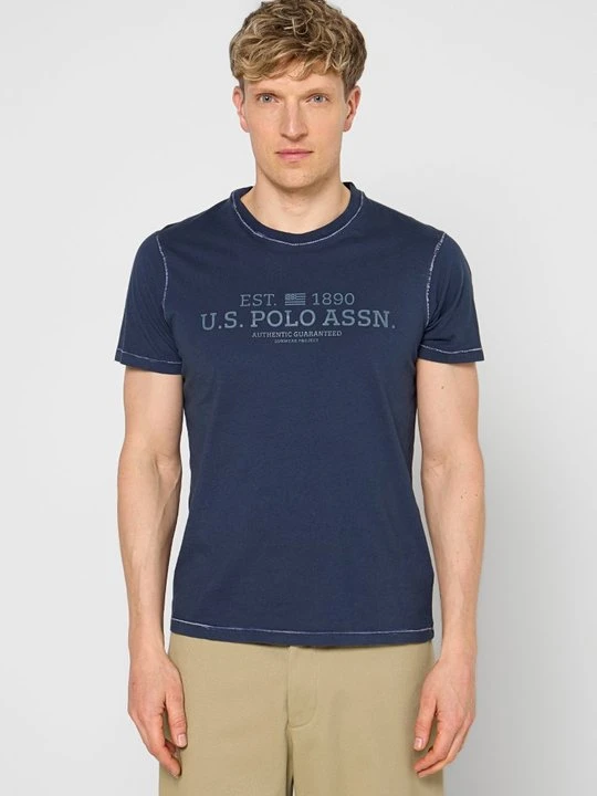 Zdjęcie produktu T-shirt z nadrukiem U.S. POLO ASSN. niebieski