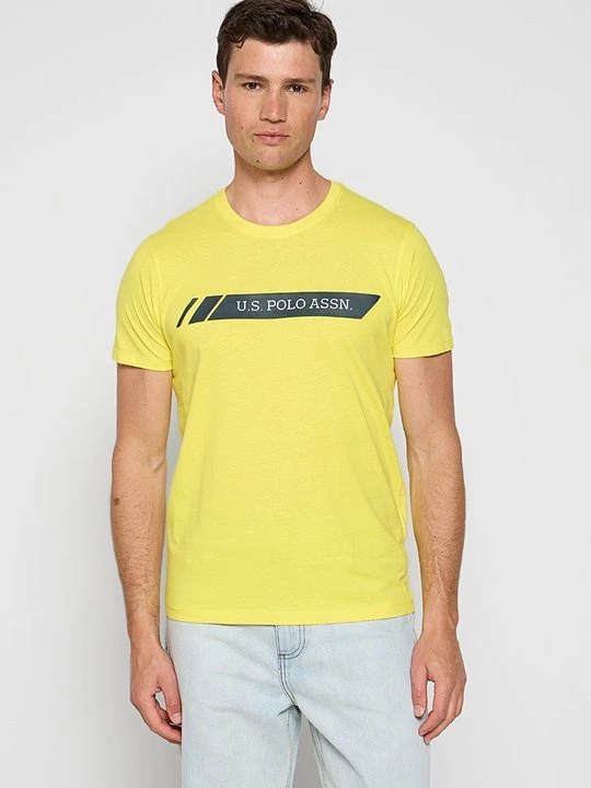 Zdjęcie produktu T-shirt z nadrukiem U.S. POLO ASSN. żółty
