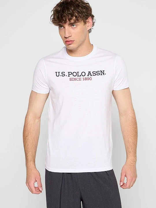 Zdjęcie produktu T-shirt z nadrukiem U.S. POLO ASSN. biały