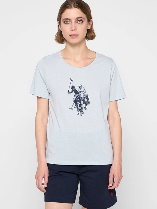 Zdjęcie produktu T-shirt z nadrukiem U.S. POLO ASSN. jasnoniebieski