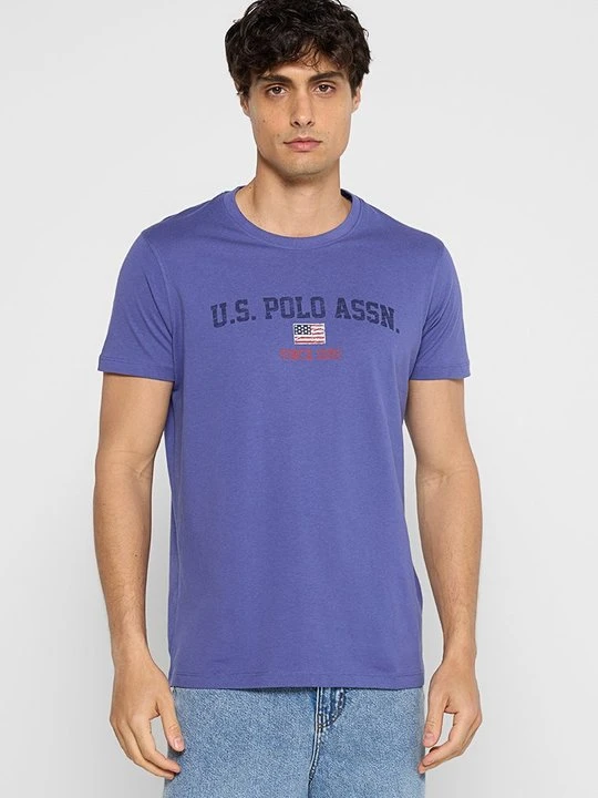 Zdjęcie produktu T-shirt z nadrukiem U.S. POLO ASSN. niebieski