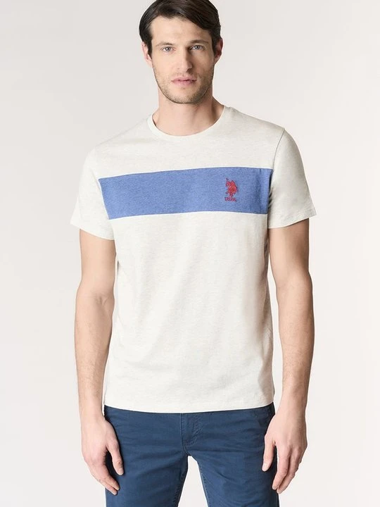 Zdjęcie produktu T-shirt z nadrukiem U.S. POLO ASSN. mleczny
