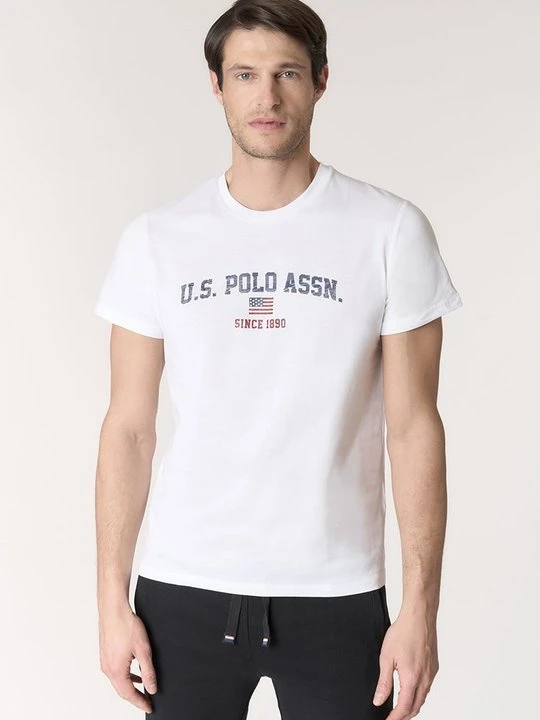 Zdjęcie produktu T-shirt z nadrukiem U.S. POLO ASSN. biały