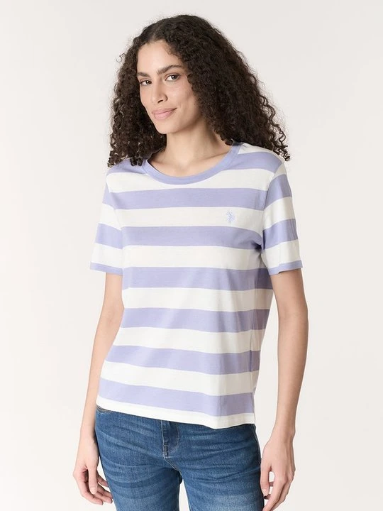 Zdjęcie produktu T-shirt z nadrukiem U.S. POLO ASSN. fioletowy