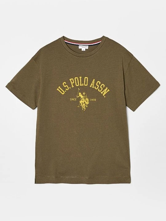 Zdjęcie produktu T-shirt z nadrukiem U.S. POLO ASSN. khaki
