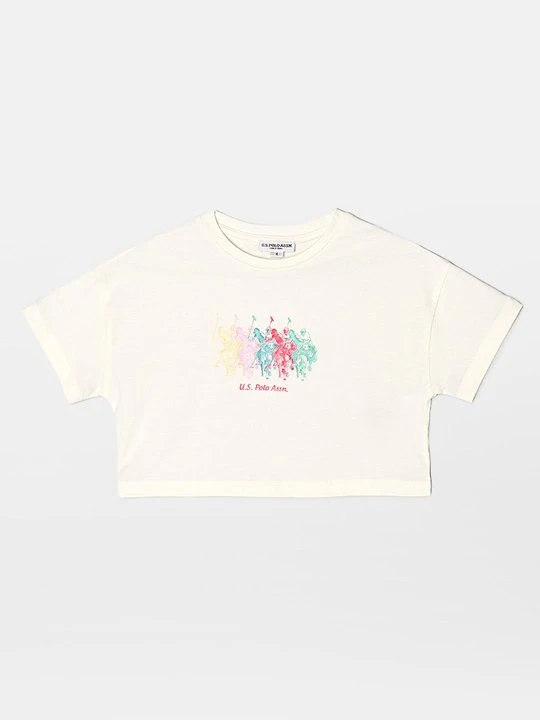 Zdjęcie produktu T-shirt z nadrukiem U.S. POLO ASSN. mleczny