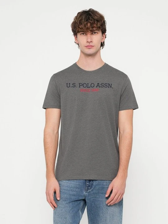 Zdjęcie produktu T-shirt z nadrukiem U.S. POLO ASSN. ciemnoszary
