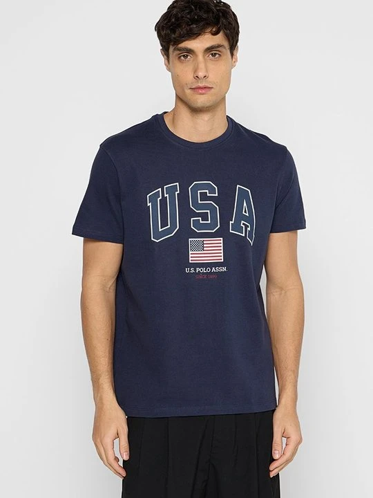 Zdjęcie produktu T-shirt z nadrukiem U.S. POLO ASSN. granatowy