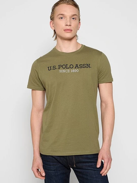 Zdjęcie produktu T-shirt z nadrukiem U.S. POLO ASSN. khaki
