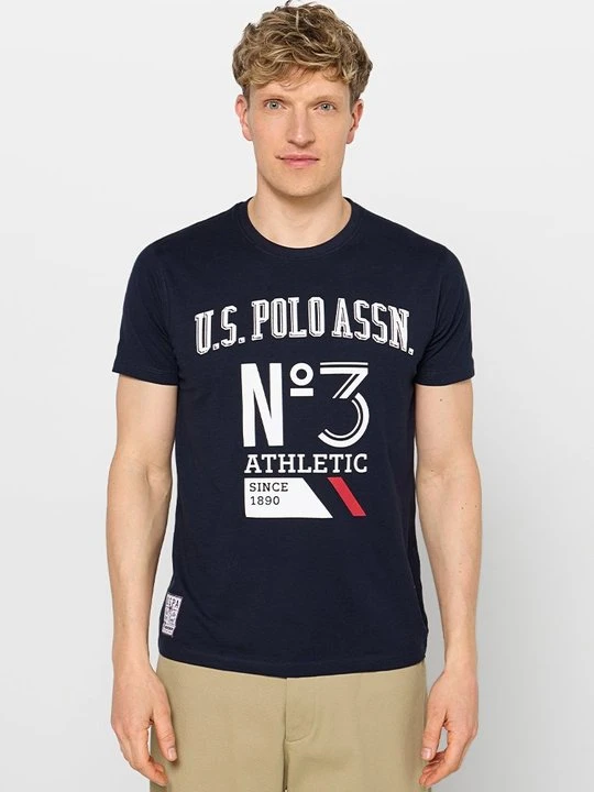 Zdjęcie produktu T-shirt z nadrukiem U.S. POLO ASSN. granatowy