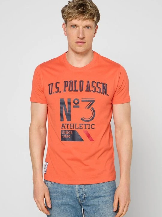 Zdjęcie produktu T-shirt z nadrukiem U.S. POLO ASSN. czerwony