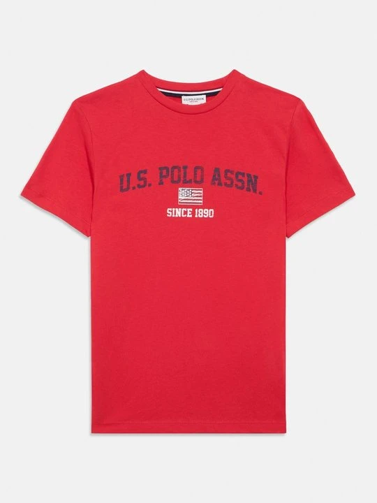 Zdjęcie produktu T-shirt z nadrukiem U.S. POLO ASSN. czerwony