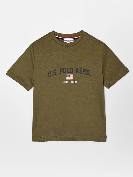 Zdjęcie produktu T-shirt z nadrukiem U.S. POLO ASSN. khaki