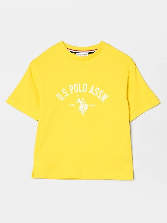 Zdjęcie produktu T-shirt z nadrukiem U.S. POLO ASSN. żółty