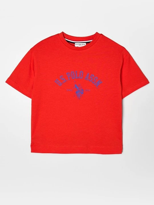 Zdjęcie produktu T-shirt z nadrukiem U.S. POLO ASSN. czerwony