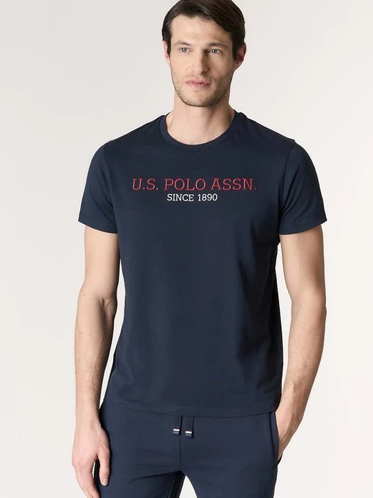 Zdjęcie produktu T-shirt z nadrukiem U.S. POLO ASSN. niebieski