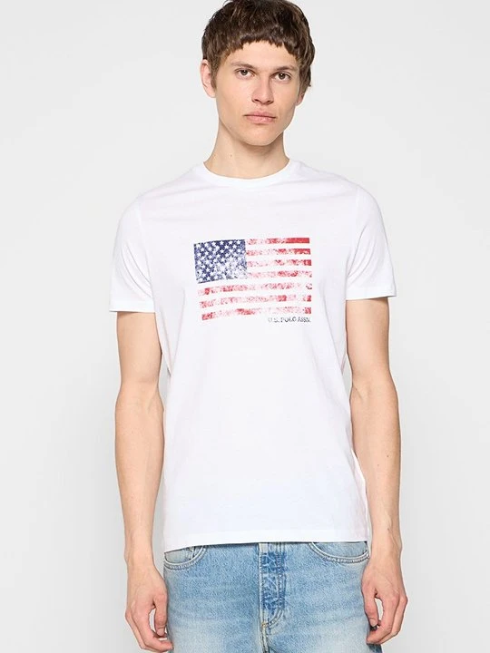 Zdjęcie produktu T-shirt z nadrukiem U.S. POLO ASSN. biały