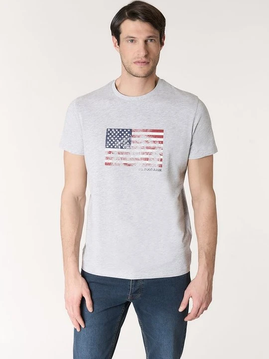Zdjęcie produktu T-shirt z nadrukiem U.S. POLO ASSN. szary