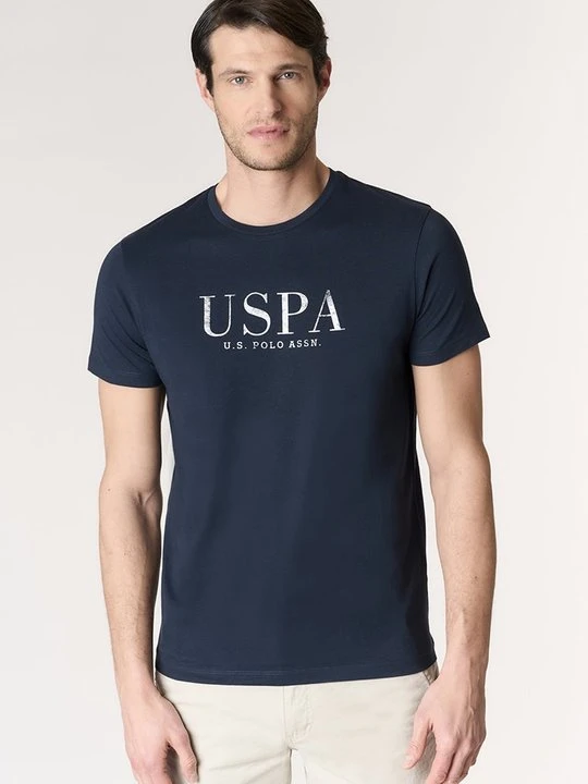 Zdjęcie produktu T-shirt z nadrukiem U.S. POLO ASSN. niebieski