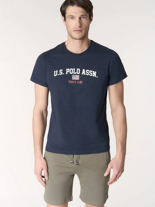 Zdjęcie produktu T-shirt z nadrukiem U.S. POLO ASSN. niebieski