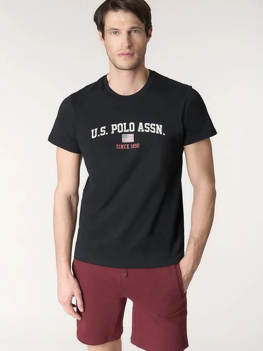 Zdjęcie produktu T-shirt z nadrukiem U.S. POLO ASSN. czarny