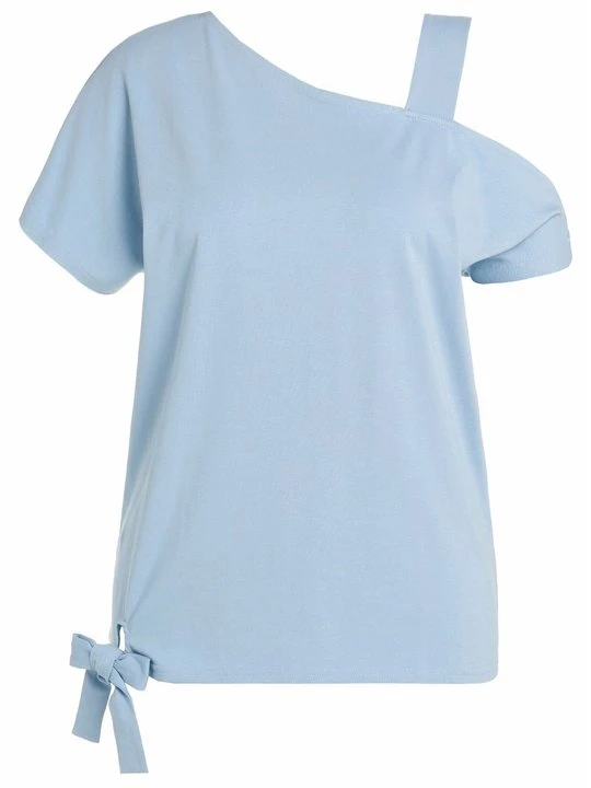 Zdjęcie produktu T-shirt z nadrukiem ULLA POPKEN jasnoniebieski