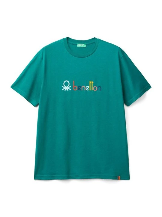 Zdjęcie produktu T-shirt z nadrukiem United Colors Of Benetton zielony