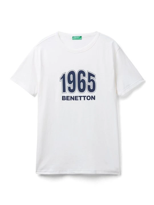 Zdjęcie produktu T-shirt z nadrukiem United Colors Of Benetton mleczny