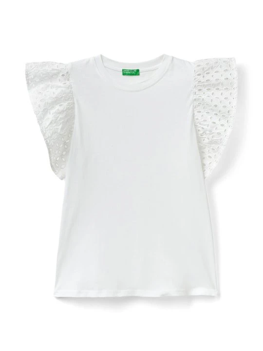 Zdjęcie produktu T-shirt z nadrukiem United Colors Of Benetton biały