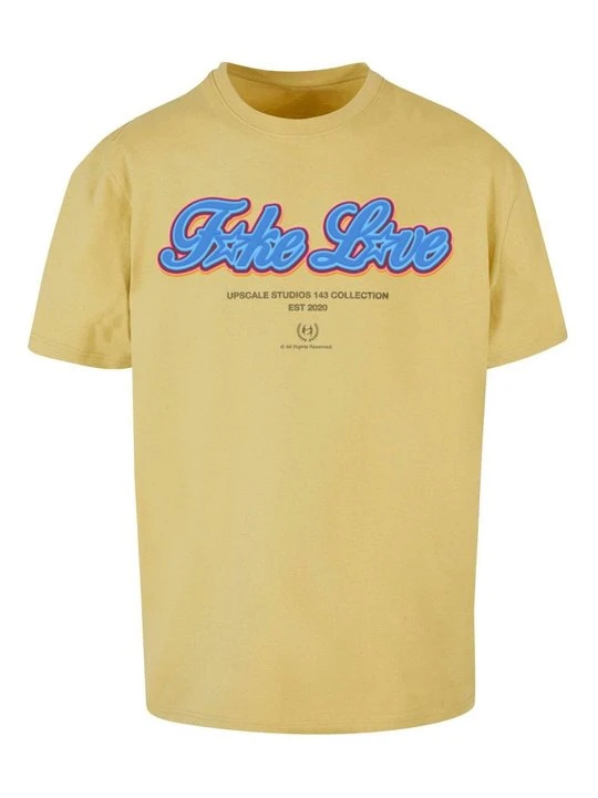 Zdjęcie produktu T-shirt z nadrukiem Mister Tee beżowy