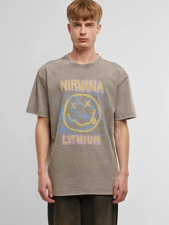 Zdjęcie produktu T-shirt z nadrukiem Mister Tee taupe