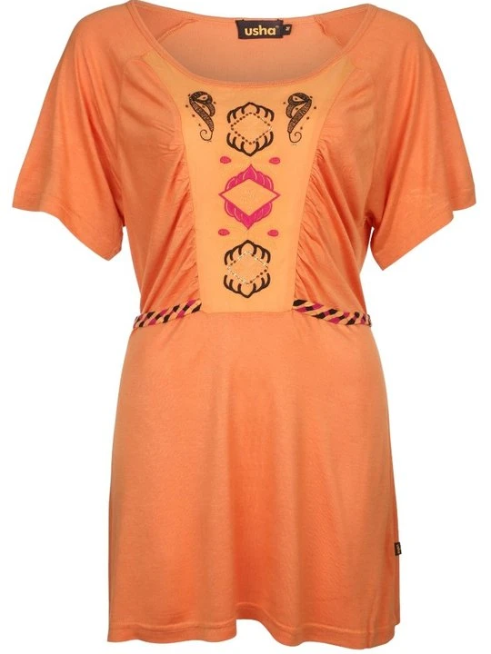 Zdjęcie produktu T-shirt z nadrukiem usha pomarańczowy