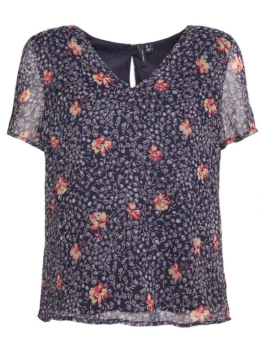 Zdjęcie produktu T-shirt z nadrukiem Vero Moda granatowy
