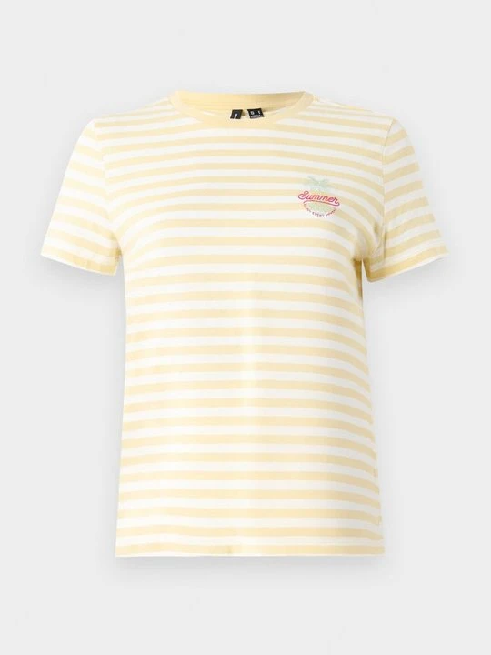 Zdjęcie produktu T-shirt z nadrukiem Vero Moda jasnożółty