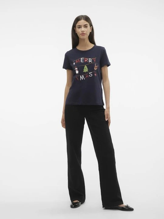 Zdjęcie produktu T-shirt z nadrukiem Vero Moda granatowy