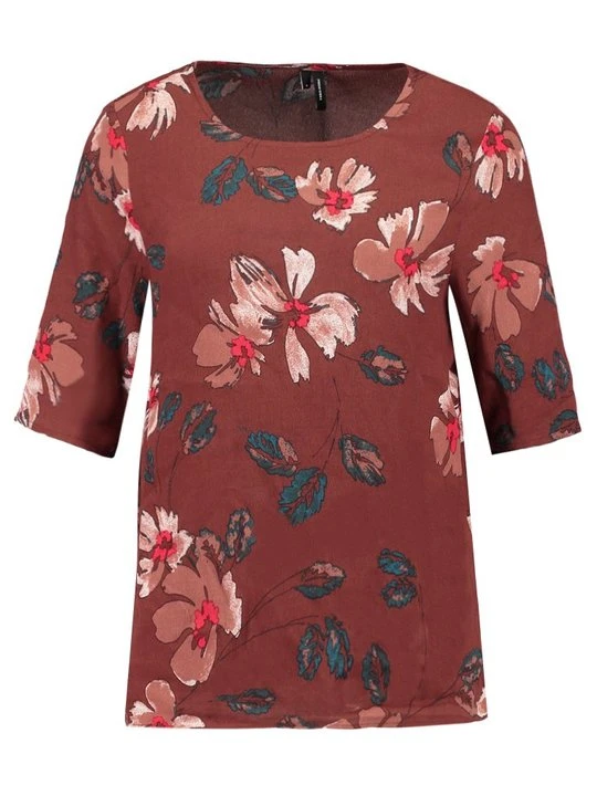 Zdjęcie produktu T-shirt z nadrukiem Vero Moda brązowy