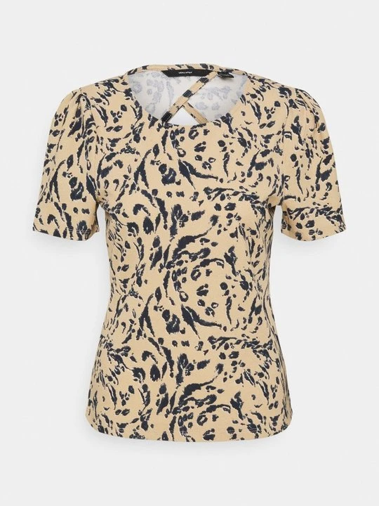 Zdjęcie produktu T-shirt z nadrukiem Vero Moda brązowy