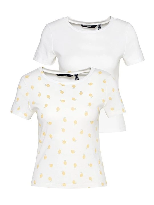 Zdjęcie produktu T-shirt z nadrukiem Vero Moda mleczny