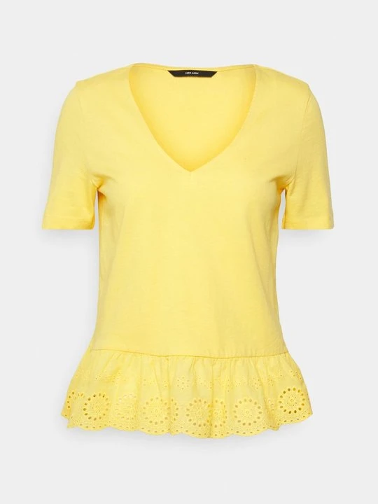 Zdjęcie produktu T-shirt z nadrukiem Vero Moda mleczny