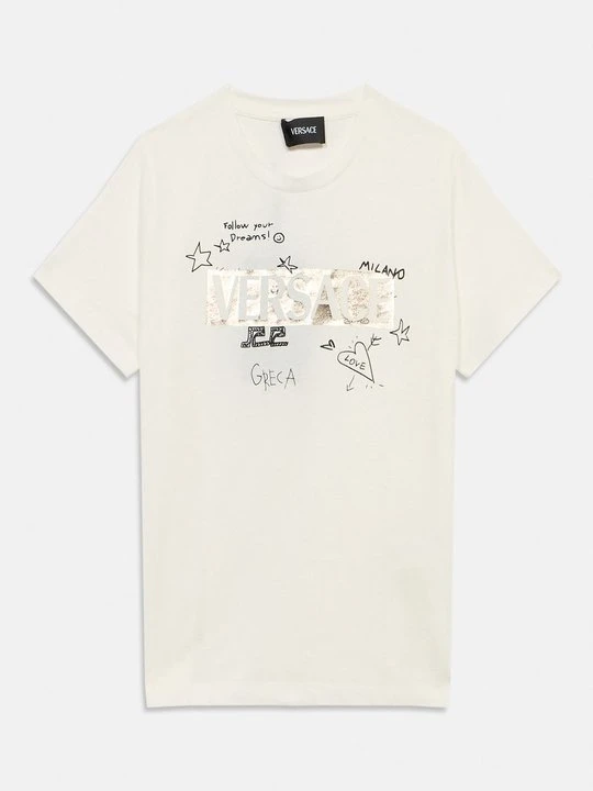 Zdjęcie produktu T-shirt z nadrukiem Versace biały