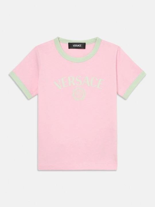 Zdjęcie produktu T-shirt z nadrukiem Versace jasnoróżowy