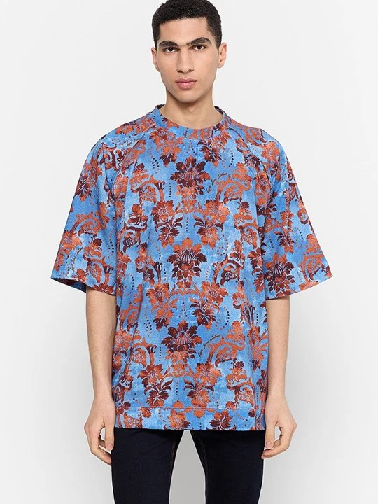 Zdjęcie produktu T-shirt z nadrukiem Versace Jeans Couture jasnoniebieski