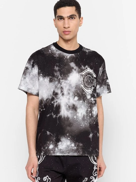 Zdjęcie produktu T-shirt z nadrukiem Versace Jeans Couture czarny