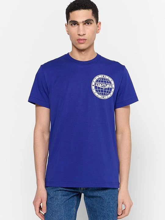 Zdjęcie produktu T-shirt z nadrukiem Versace Jeans Couture niebieski
