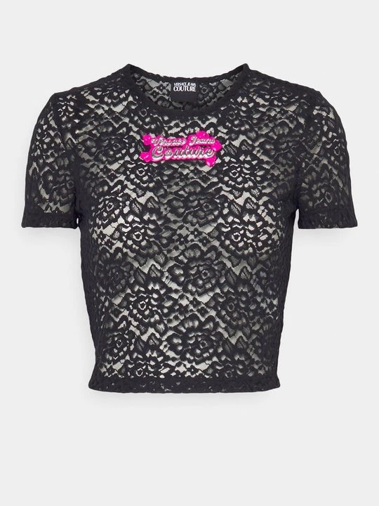 Zdjęcie produktu T-shirt z nadrukiem Versace Jeans Couture czarny