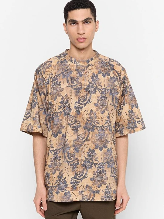 Zdjęcie produktu T-shirt z nadrukiem Versace Jeans Couture beżowy