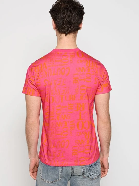 Zdjęcie produktu T-shirt z nadrukiem Versace Jeans Couture różowy